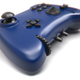 A close-up of a render of the Yawman Arrow controller in blue's trim wheel against a white background.